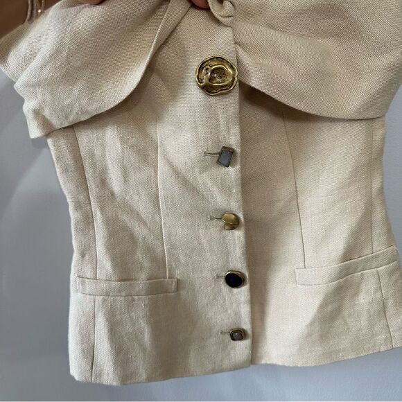 ZARA Linen Off Shoulder Top - Picture 11 of 12